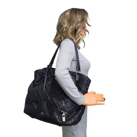 LOUIS VUITTON Antheia GM Lilia Tote Bag Monogram Quilted Leather LV Silver Lock - Picture 3 of 16